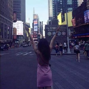 Backless pink club dress